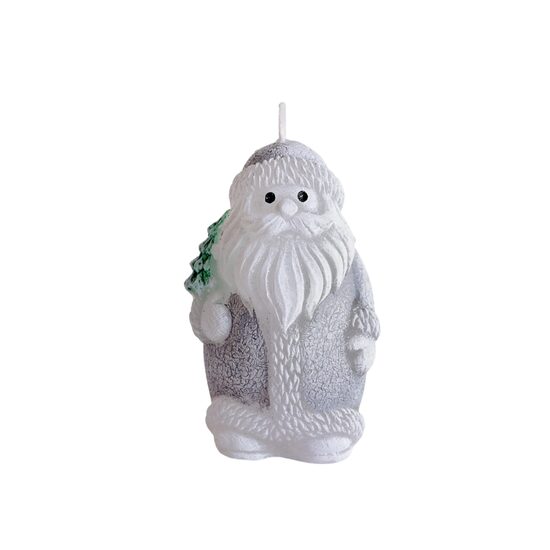 BARTEK svece "Xmas" 7.5cm, +/-3h, pelēks salavecītis